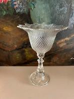 Glazen kelk waxinelicht houder vintage persglas, Ophalen of Verzenden