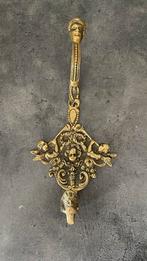 Antieke Koperen Wandhaak met Cherubijntjes, Ophalen of Verzenden, Koper