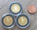 Herslag in goud: Dukaat 1872, 1867 en Negotiepenning 1848., Koning Willem III, Setje, Goud, Overige waardes