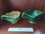 Twee keer aardewerk vuurtest groen glazuur 19e eeuw, Antiek en Kunst, Ophalen of Verzenden