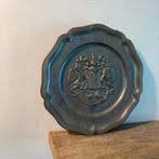 Vintage Tinnen Wandbord met Wapen 23cm Decoratief, Antiek en Kunst, Antiek | Tin, Ophalen of Verzenden