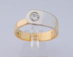 Zware 18 karaat Gouden Ring grote 0.50crt Briljant Diamant, Jw, 20 of groter, Verzenden, Nieuw