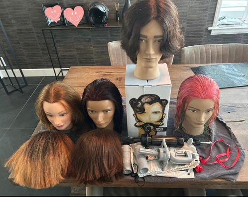Kappers oefenkoppen, Sieraden, Tassen en Uiterlijk, Uiterlijk | Haarverzorging, Gebruikt, Overige typen, Ophalen of Verzenden