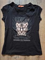 Nieuw zwart shirtje met print van Mooij maat S/M, Ophalen, Nieuw, Zwart, Korte mouw