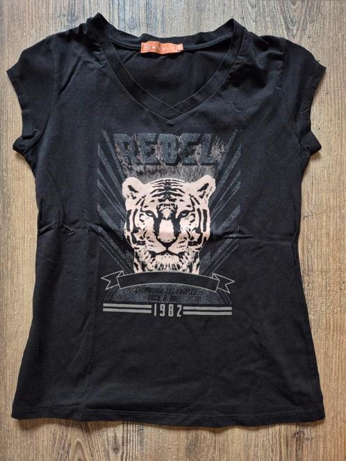 Nieuw zwart shirtje met print van Mooij maat S/M, Kleding | Dames, T-shirts, Nieuw, Zwart, Korte mouw, Ophalen