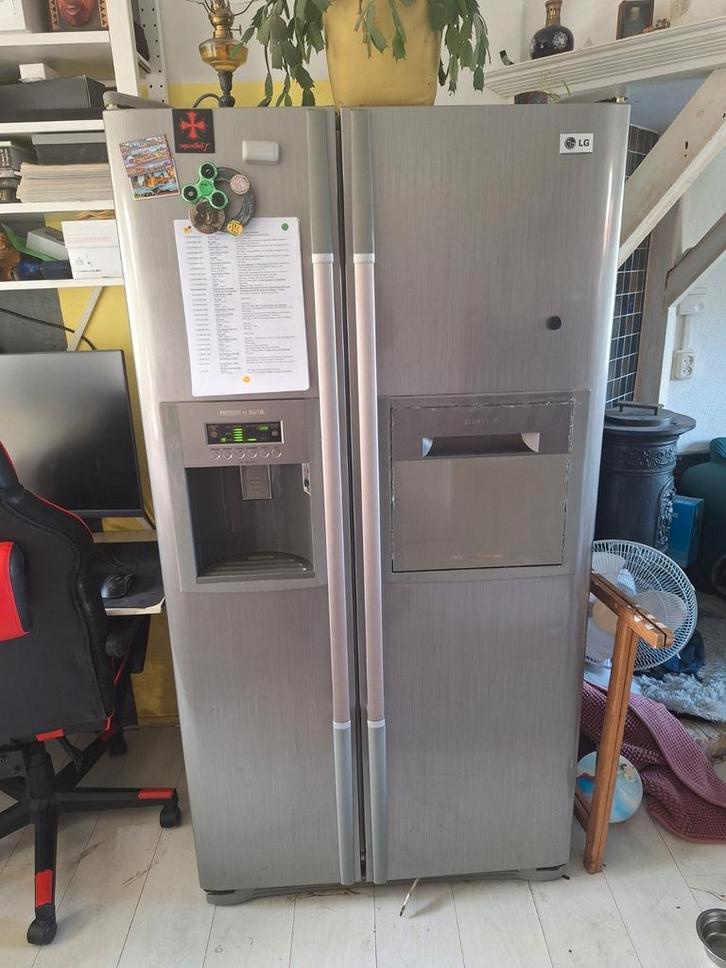 Lg amerikaanse koelkast, Huis en Inrichting, Keuken | Keukenelementen, Gebruikt, Minder dan 100 cm, 50 tot 100 cm, 25 tot 50 cm