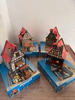 4x Playmobil vakwerkhuizen inclusief originele blauwe dozen, Kinderen en Baby's, Speelgoed | Playmobil, Ophalen of Verzenden, Zo goed als nieuw