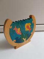 Vintage houten vormenpuzzel blokpuzzel vissenkom, Ophalen of Verzenden, Gebruikt, Overige typen