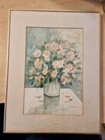 Aquarel van Marion Baars (1944) uit 1988 bloemen, Huis en Inrichting, Woonaccessoires | Schilderijen, Tekeningen en Foto's, Minder dan 50 cm