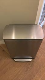 SIMPLE HUMAN Rechthoekige pedaalemmer 60L, Huis en Inrichting, Woonaccessoires | Prullenbakken, Met pedaal, 50 tot 75 cm, 40 liter of meer