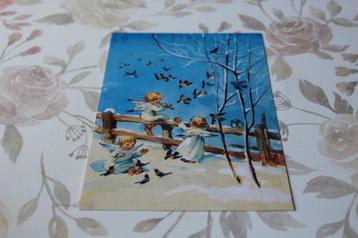 Kerst Postkaart - Engelen omgeven van Vogels, Muziek, CH beschikbaar voor biedingen