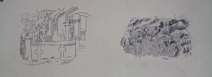 H.Bekman Houtgravure ets st Severinuskerk in Grathem limburg, Antiek en Kunst, Kunst | Etsen en Gravures, Verzenden