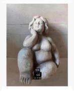 Beeld Betonnen dikke dame, voor binnen of buiten, 15 x 11 cm, Tuin en Terras, Tuinbeelden, Nieuw, Ophalen of Verzenden, X, Beton