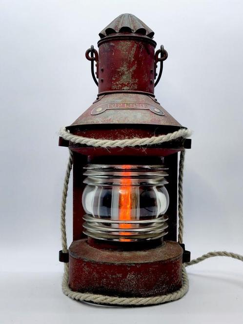 Stoere scheepslamp met touw kabel als snoer, Huis en Inrichting, Lampen | Overige, Ophalen of Verzenden