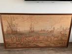 Groot wanddoek—Scheepvaart Tafereel—Vintage/Antiek., Ophalen, 125 cm of meer, Zo goed als nieuw, Eikenhout