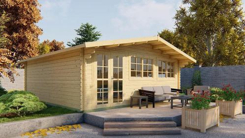 Blokhut - Tuinhuis Helle | 44 mm | vuren onbehandeld, Hobby en Vrije tijd, Overige Hobby en Vrije tijd, Nieuw, Verzenden