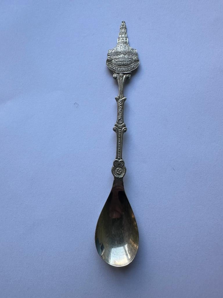 WilhelminaToren Valkenburg lepeltje. Lepel theelepeltje., Antiek en Kunst, Antiek | Bestek, Ophalen of Verzenden