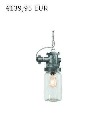 Industriële lamp (nieuwprijs 139,-) beschikbaar voor biedingen