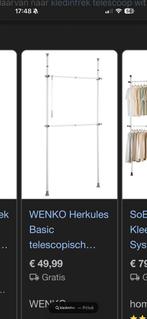 Telescopisch kledingrek, Zo goed als nieuw, Minder dan 100 cm, 25 tot 50 cm, 50 tot 100 cm