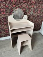 Houten kaptafel (zacht roze), Huis en Inrichting, Tafels | Kaptafels, Ophalen, Gebruikt, 50 tot 100 cm, Minder dan 100 cm