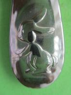 (KB4606) Kinderbestek Haasje mes (gebogen vorm), Ophalen of Verzenden, Gebruikt