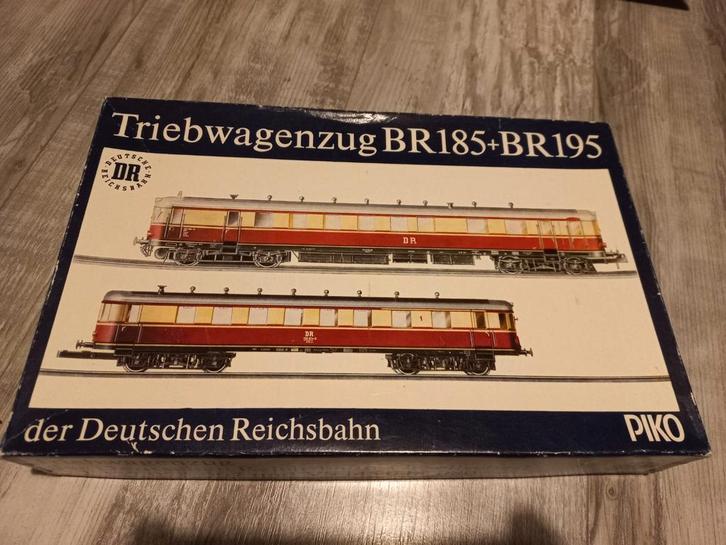 Piko Railbus BR 185 + BR 195 met bijwagen H0, Hobby en Vrije tijd, Modeltreinen | H0, Zo goed als nieuw, Treinset, Gelijkstroom