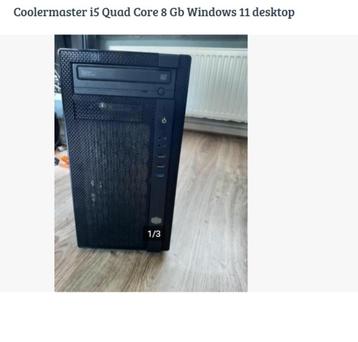 Coolermaster desktop Intel i5 quad core windows 11 2024 beschikbaar voor biedingen