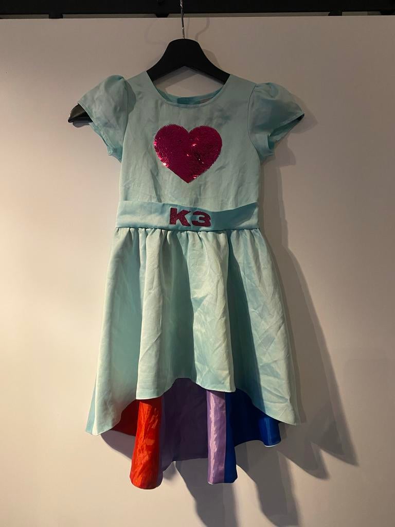 K3 Jurken - Carnaval of Verkleedkist - Maat 116-128, Kinderen en Baby's, Carnavalskleding en Verkleedspullen, Gebruikt, Meisje