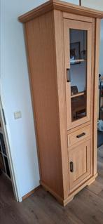 Mooie vitrinekast  ( eiken ), Ophalen, 50 tot 100 cm, Zo goed als nieuw, Minder dan 100 cm