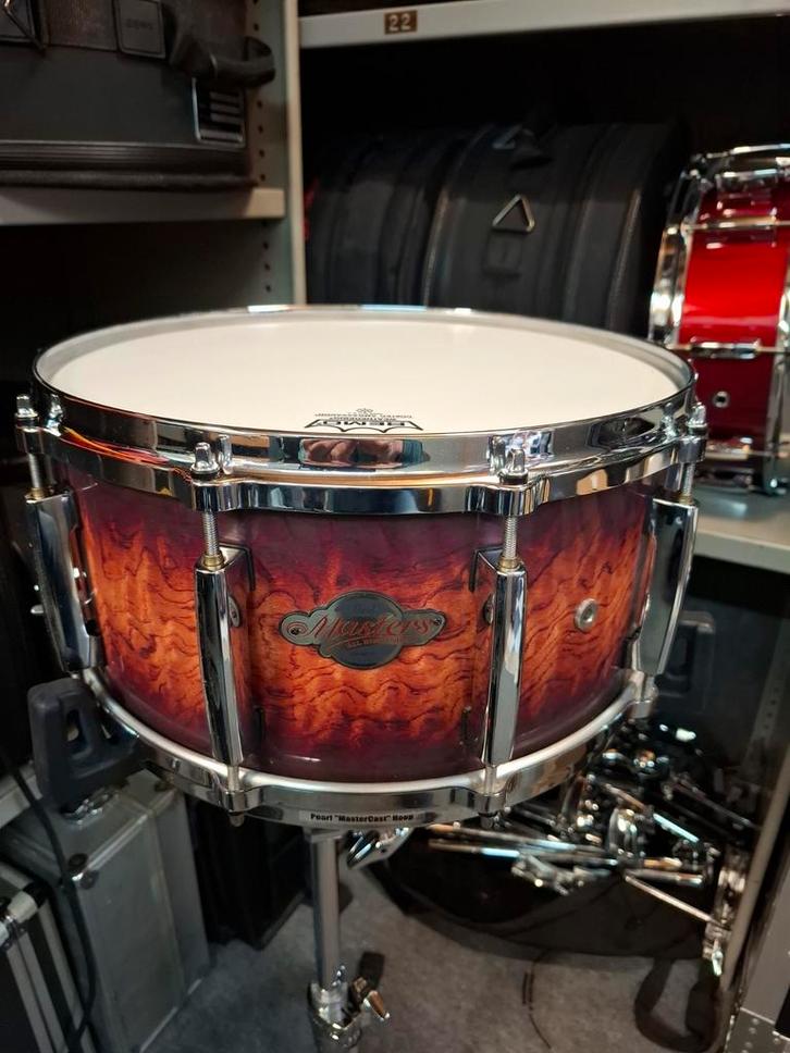 PEARL BCX masters birch 14 x 6,5 lava bubinga, Muziek en Instrumenten, Drumstellen en Slagwerk, Zo goed als nieuw, Pearl, Ophalen of Verzenden