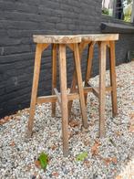 Hoge houten barkrukken IKEA, 2 krukken, Ophalen, Zo goed als nieuw, 60 tot 90 cm