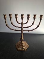Antieke Messing Menora - Prachtige kandelaar, Antiek en Kunst, Antiek | Kandelaars, Ophalen of Verzenden, Koper of Brons