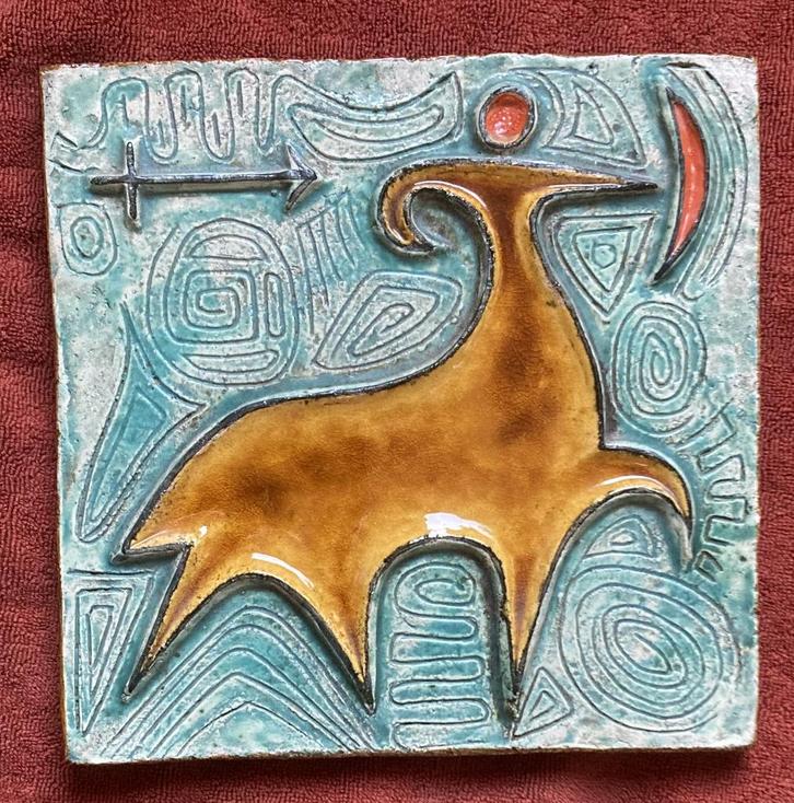 Westraven keramische wandtegel sterrenbeeld Boogschutter Nr2, Antiek en Kunst, Antiek | Wandborden en Tegels, Ophalen of Verzenden