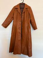 Vintage echt Lederen lange jas bruin maat S/M, Kleding | Dames, Jassen | Winter, Bruin, Ophalen of Verzenden, Maat 36 (S), Geen merk