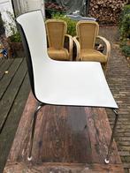 9x Arper Catifa 46 Stoelen - Wit/Zwart, Stapelbaar, Ophalen, Kunststof, Gebruikt, Wit