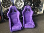NRG Prisma Kuipstoel sportstoel - Paars alcantara, Auto diversen, Tuning en Styling, Ophalen of Verzenden