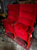 BIOSCOOP STOEL THEATER STOEL VINTAGE ROOD RETRO STOELEN, Huis en Inrichting, Ophalen, Gebruikt, Stof, Rood
