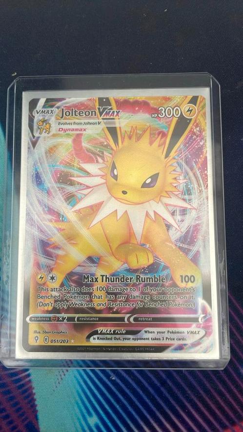 Jolteon Vmax, Hobby en Vrije tijd, Verzamelkaartspellen | Pokémon, Nieuw, Losse kaart, Ophalen of Verzenden