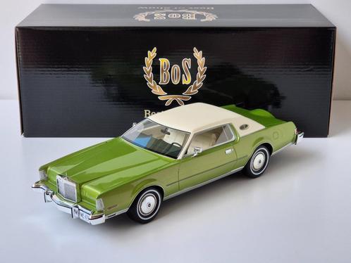 1:18 BoS-models Lincoln Continental Mark IV 1974 Groen, Hobby en Vrije tijd, Modelauto's | 1:18, Zo goed als nieuw, Auto, Overige merken