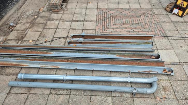 Zinken dakgoot, Doe-het-zelf en Verbouw, Metalen, Gebruikt, Overige metalen, Ophalen