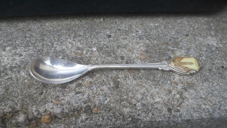 Lepeltje stad Utrecht Dom zilver theelepel, Verzamelen, Porselein, Kristal en Bestek, Gebruikt, Bestek, Metaal, Ophalen of Verzenden