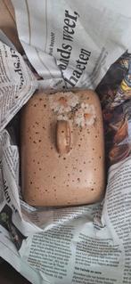 Terracotta Botervloot met Bloemen, Antiek en Kunst, Ophalen