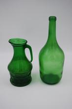 Groene fles en karaf, Antiek en Kunst, Ophalen of Verzenden