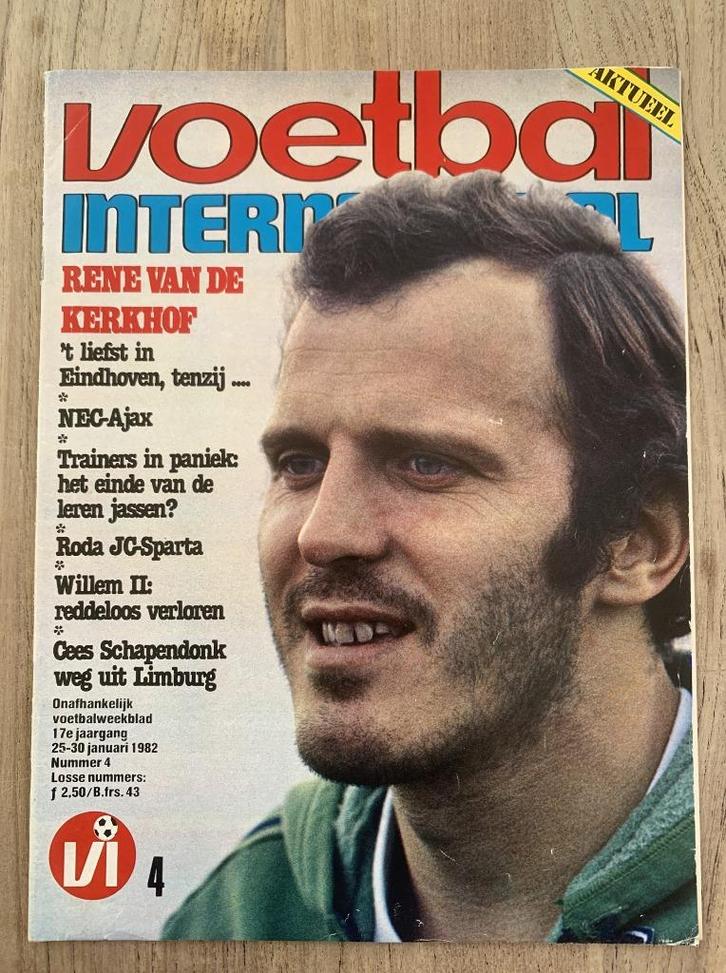 Voetbal International VI Div. tijdschriften uit 1982 / €1,50, Verzamelen, Sportartikelen en Voetbal, Zo goed als nieuw, Boek of Tijdschrift