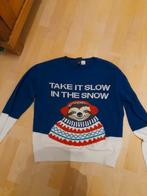Trui met luiaard print - Maat XS, Ophalen of Verzenden, Zo goed als nieuw, Blauw