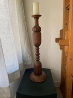Houten  Kaarskandelaar, Ophalen, Gebruikt, Bruin, 75 cm of meer
