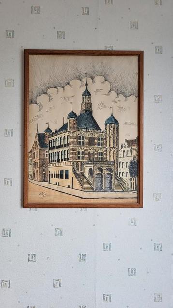 Tekening van De Waag Deventer beschikbaar voor biedingen