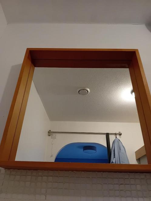 Spiegel IKEA Molger Hout, Huis en Inrichting, Woonaccessoires | Spiegels, Zo goed als nieuw, 50 tot 75 cm, Minder dan 100 cm, Vierkant