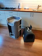 Kattenmand/krabpaal en kattenbak, Ophalen, Gebruikt