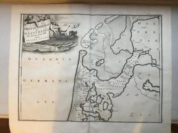N. Holland, Friesland, Groningen, Texel en Urk, Halma 1725, Antiek en Kunst, Kunst | Etsen en Gravures, Verzenden